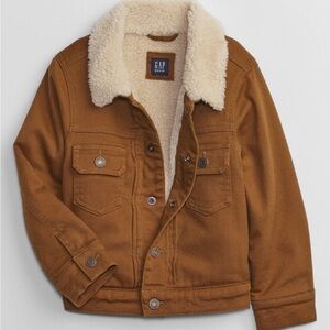 GAP Kids Brown Sherpa-Lined Jacket